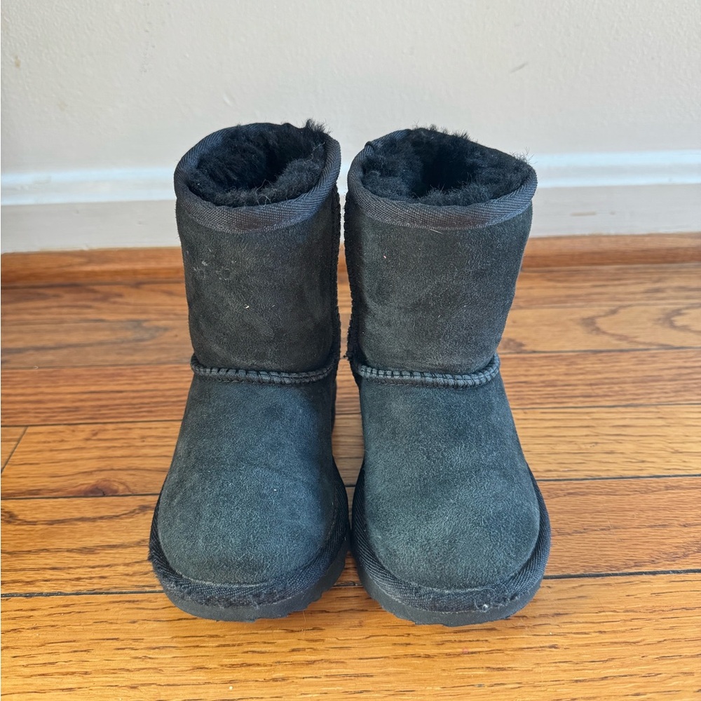 Kids Black Suede Boots